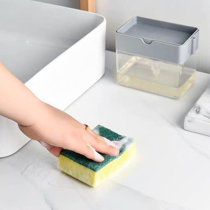 Hộp Đựng Nước Rửa Chén Tự Động Tạo Bọt 2 in 1 Thông Minh Tiện Lợi Kèm Miếng Bọt Biển ( tuyển khách sỉ)