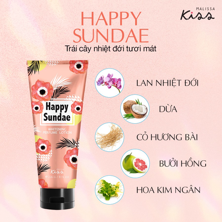 Sữa Dưỡng Thể Dưỡng Trắng Hương Nước Hoa Malissa Kiss 226ml | BigBuy360 - bigbuy360.vn