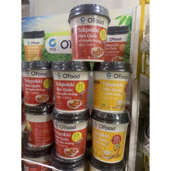 Tokpokki Hàn Quốc O'food hộp ăn liền Siêu Hot 105g