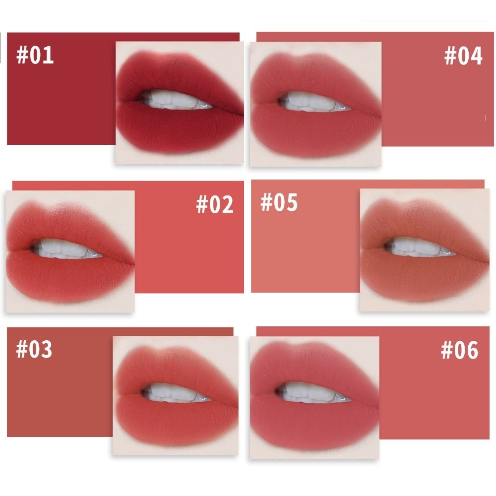 (Hàng Mới Về) 1 Son Kem 6 Màu Lì Trọng Lượng Nhẹ Chống Nước Lâu Trôi | BigBuy360 - bigbuy360.vn