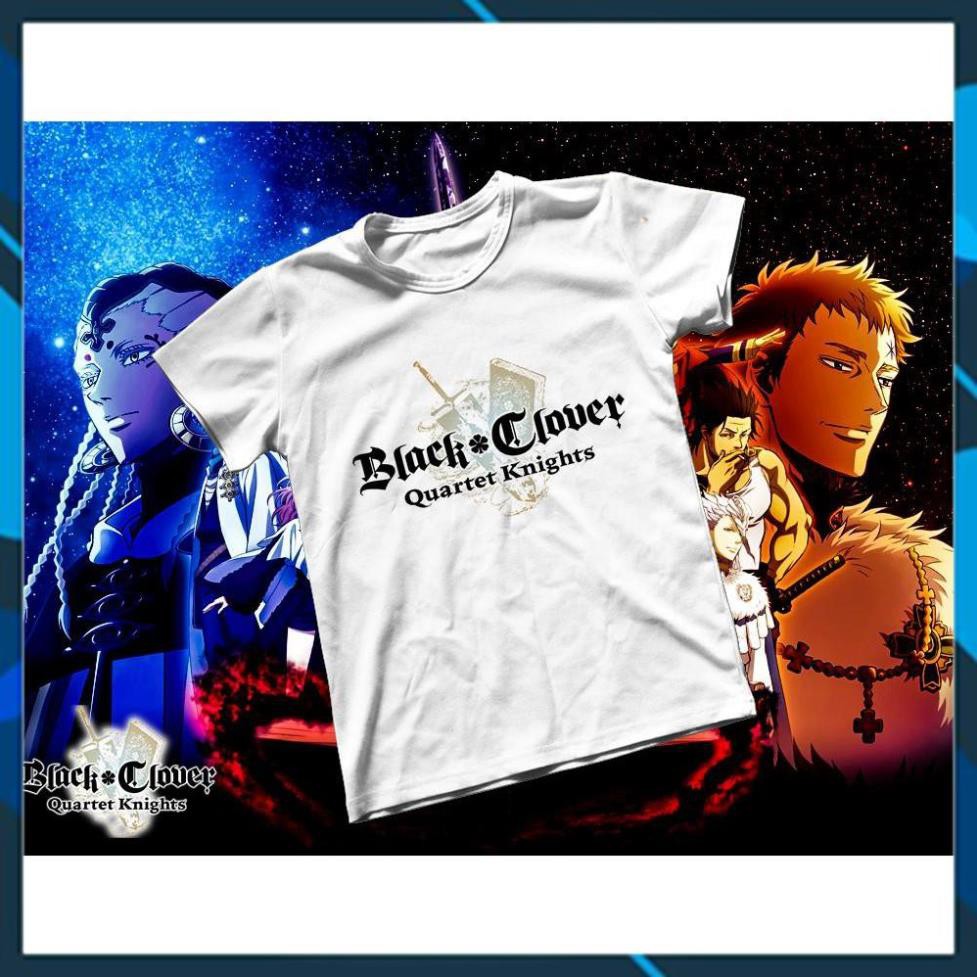 (SALE 50%) Áo thun Cotton Unisex - Anime - Black Clover - Logo black clover