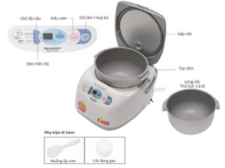 Nồi cơm điện Sharp KS-ZT18bảo hành 12 tháng