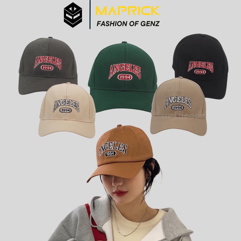 Mũ lưỡi trai ❤️ Nón kết thêu chữ ANGELES chất kaki cao cấp form unisex nam nữ N60