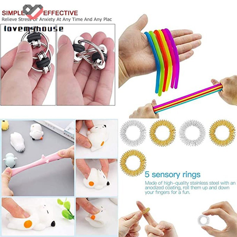 Set 22 đồ chơi vui nhộn giảm căng thẳng tiktok Push Pop It Fidget Bubble Sensory Toy Đồ Chơi giải stress bong bóng Trẻ Đồ Chơi Giáo Dục đồ chơi bé đồ chơi cho chơi Đồ chơi giải tỏa căng thẳng đàn stress  đồ chơi cho trẻ em bé trai bé gái