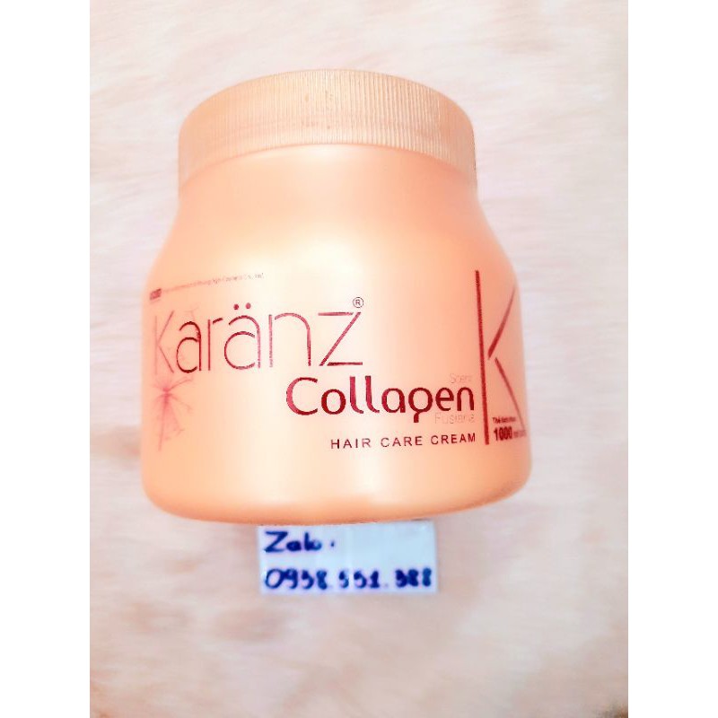 Hấp dầu kem ủ phục hồi tóc Collagen KARANZ 1000ml ( Vàng )