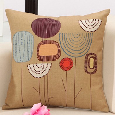 Vỏ gối vuông sofa DANDELION trang nhã, size 45x45 cm, làm bằng vải LINEN cao cấp