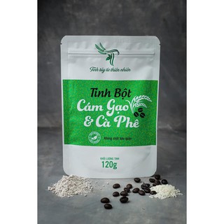 Combo 5 gói tinh bột cám gạo cafe tt - tẩy da chết - sáng da