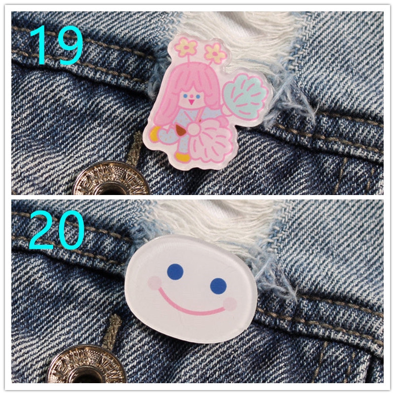 Ghim cài áo hình hoạt hình phong cách Hàn Quốc dễ thương