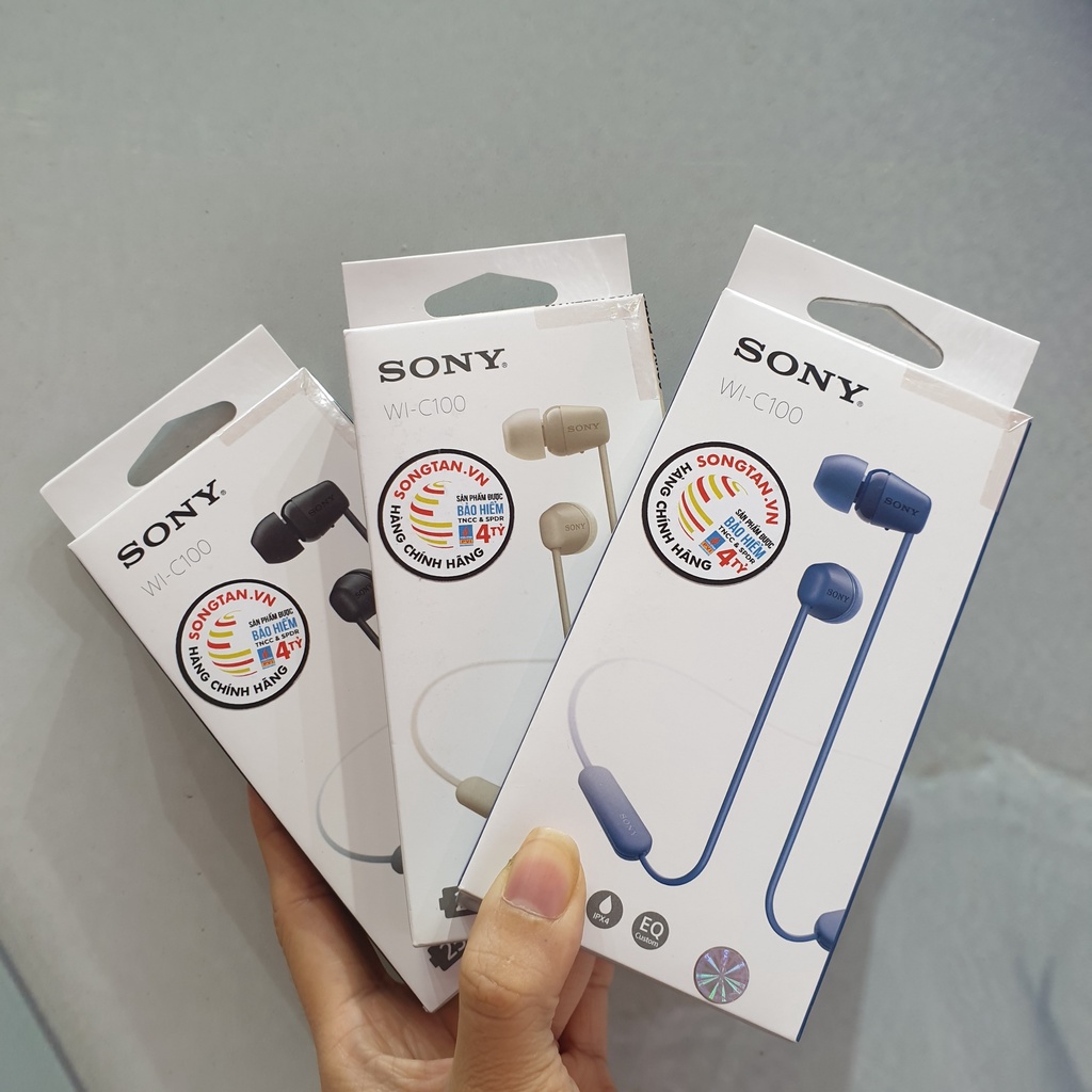 Tai nghe Bluetooth Sony WI-C100 bảo hành chính hãng - HappyStores