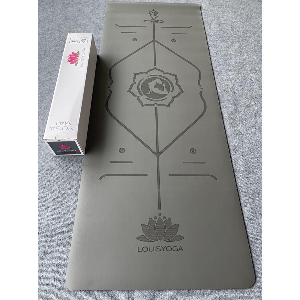 Thảm cao su Louis basic - Thư viện Yoga - Dày 5mm, nặng 3,2kg, kích thước 186cm x68cm