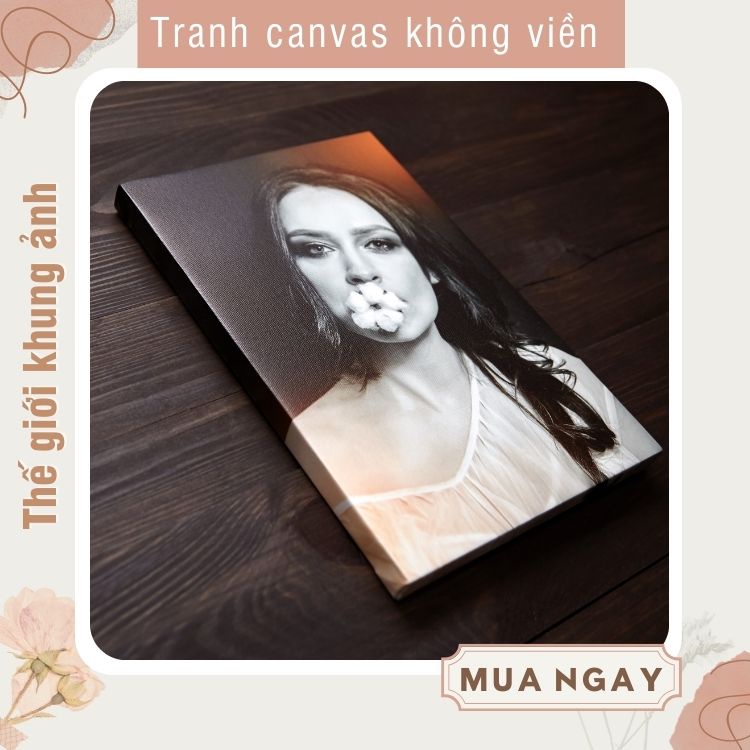 Tranh canvas không viền cỡ 30x40, công nghệ in bóng đẹp sắc nét, tốc độ giao hàng nhanh chóng