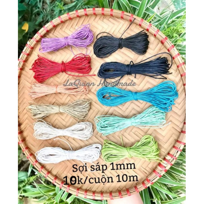 Dây sáp 1mm nhiều mầu tết vòng, làm handmade