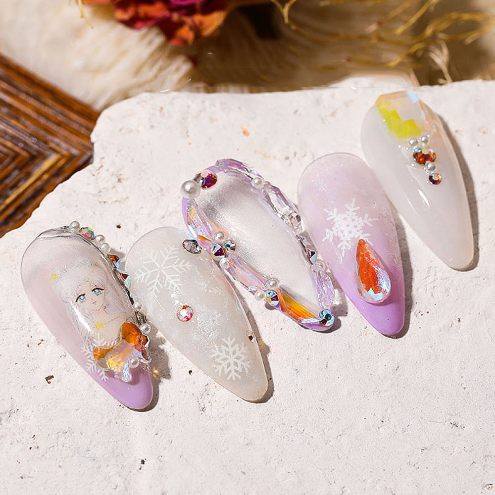 [Hàng mới về] Miếng dán trang trí móng tay nghệ thuật thủ công họa tiết hoạt hình 3d xinh xắn cho nữ