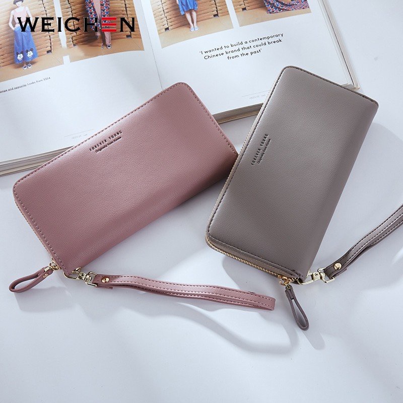 Ví nữ dài da trơn Forever Young tông màu pastel WEICHEN BAG U VD15