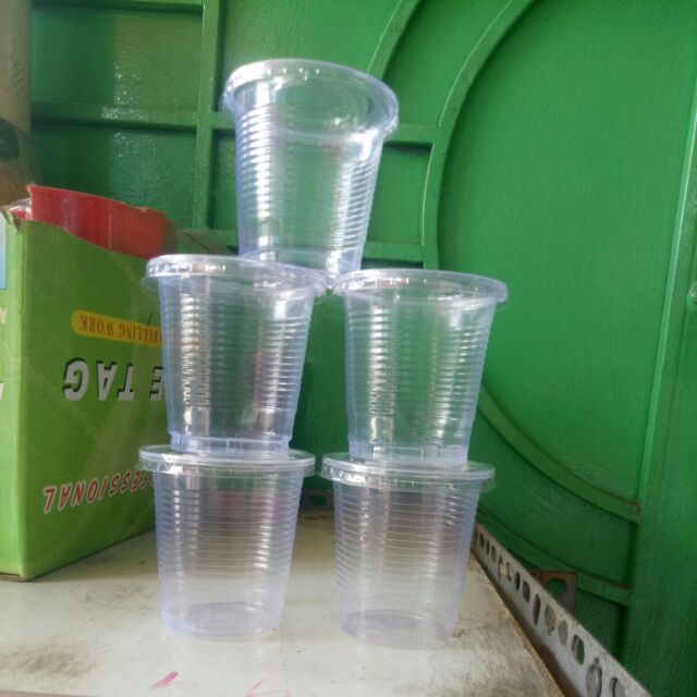 Combo 50ly + 50 nắp ly 220 ml