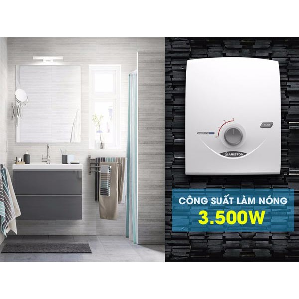 Bình nóng lạnh trực tiếp Ariston AURES EASY SB35E-VN (Không có bơm tăng áp)