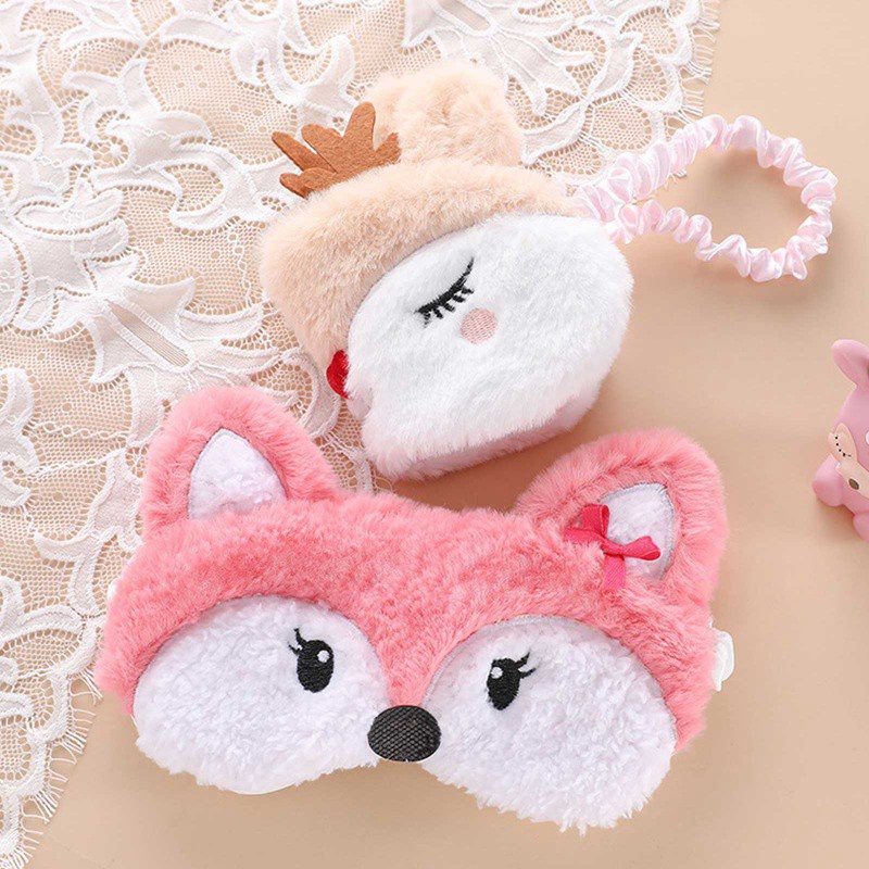 Miếng bịt mắt ngủ bằng lông nhung hình nai