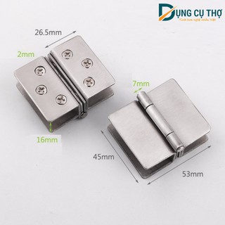 Bản lề cửa kính inox ( không chốt bi)