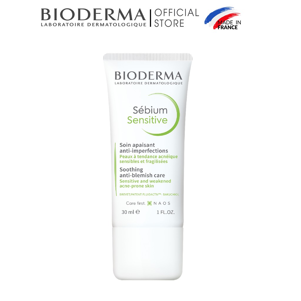 Kem dưỡng giảm mụn viêm nhạy cảm Bioderma Sebium Sensitive 30 ml