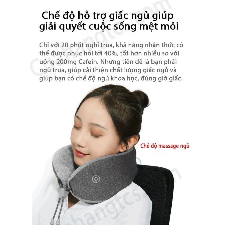 Gối massage Xiaomi dành cho dân văn phòng- Hỗ trợ điều trị chữa thoái hóa đốt sống cổ