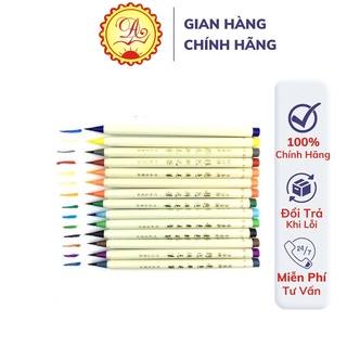 Bút viết chữ thư pháp Bút mài thầy Ánh lông mềm nhiều màu mực sẵn Platinum CF350CC