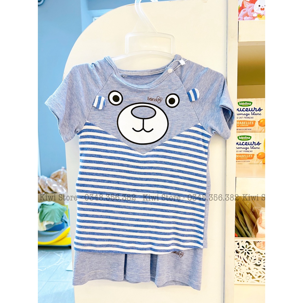 Bộ Raglan cộc tay Modal kẻ Bons99 cho bé