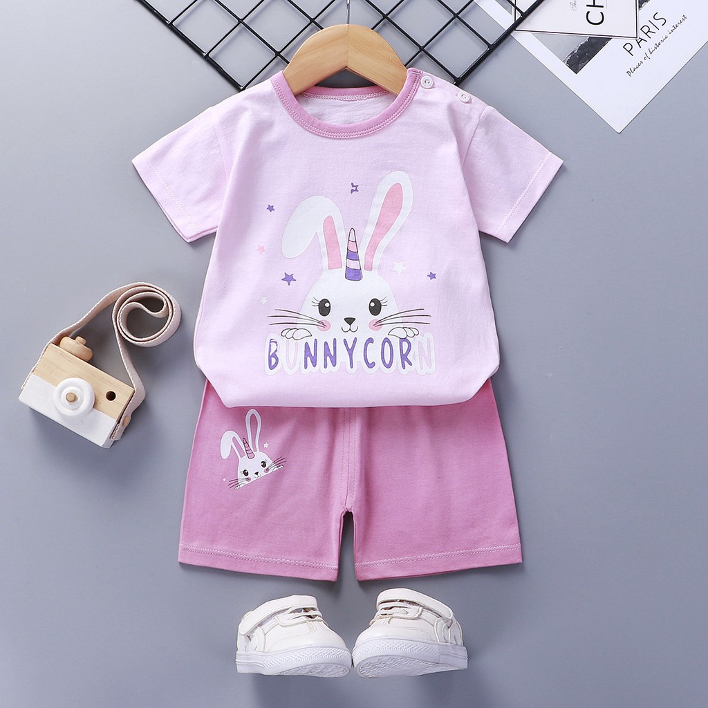 Bộ đồ quần áo trẻ em mùa hè hot - bé gái, trai vải cotton co giãn 4 chiều thấm hút mồ hôi bé từ 1-5 tuổi BĐON03