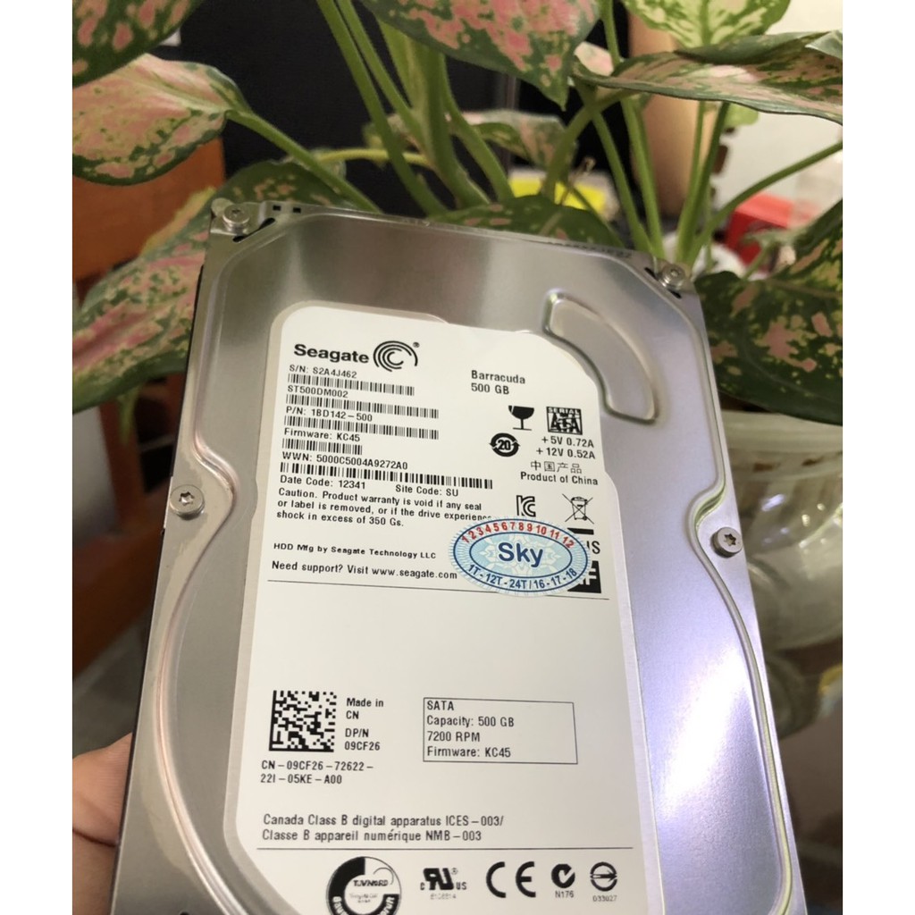 Ổ Cứng HDD Seagate Barracuda 500GB 3.5 inch SATA3 6Gb/s - Bảo hành 24 tháng 1 đổi 1