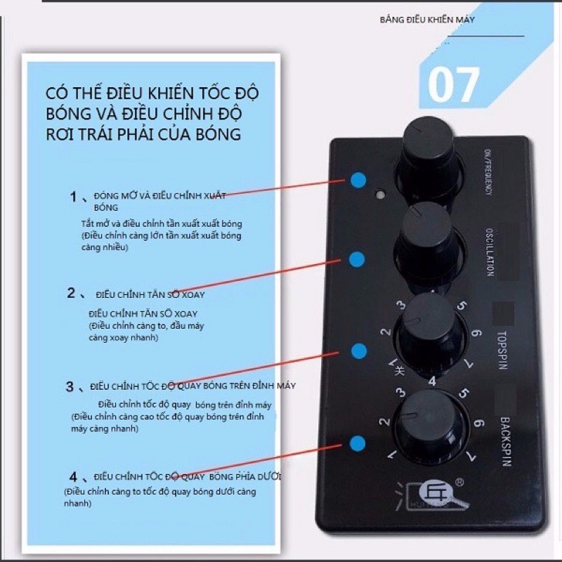 Máy Bắn Bóng Bàn Hp 07 Tặng 100 quả bóng tập Hàng Chính Hãng