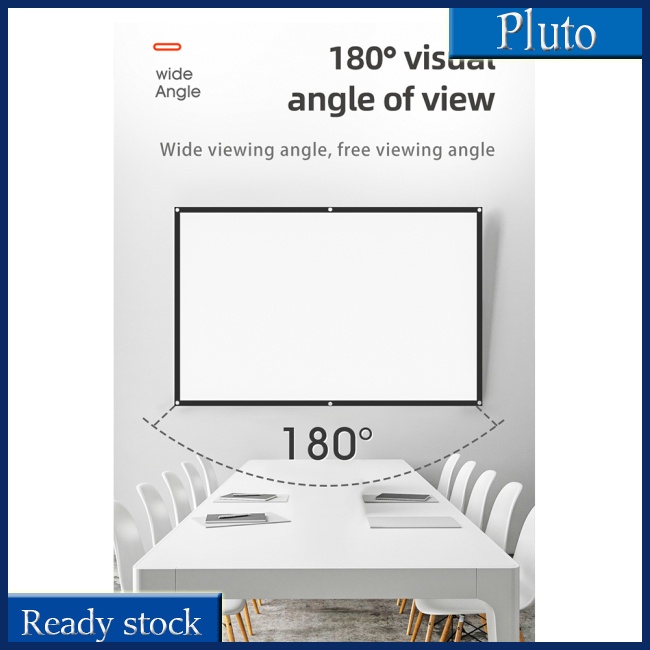 Màn Hình Máy Chiếu Di Động 60-150 Inch Mật Độ Cao 4k Hd Đơn Giản Cho Hoạt Động Ngoài Trời
