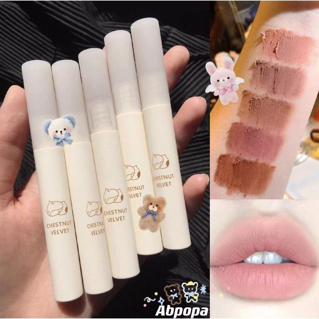 Son Kem Màu Lì Không Thấm Nước Mềm Mịn Lâu Trôi Daimanpu vỏ trắng SON012