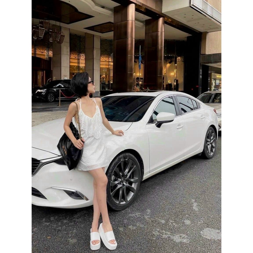 SORAMI.SHOE-Dép quai ngang đế cao 7cm siêu nhẹ, êm không thấm nước