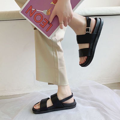 Sandal nữ 2 quai ngang, dép quai hậu nữ đi học thời trang, dép xăng đan đế cao su mềm dẻo đi mưa chống trơn trượt DS1T