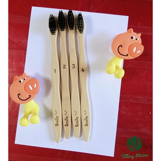 [V6] 1 bàn chải đánh răng bằng tre | Khắc tên free theo yêu cầu.