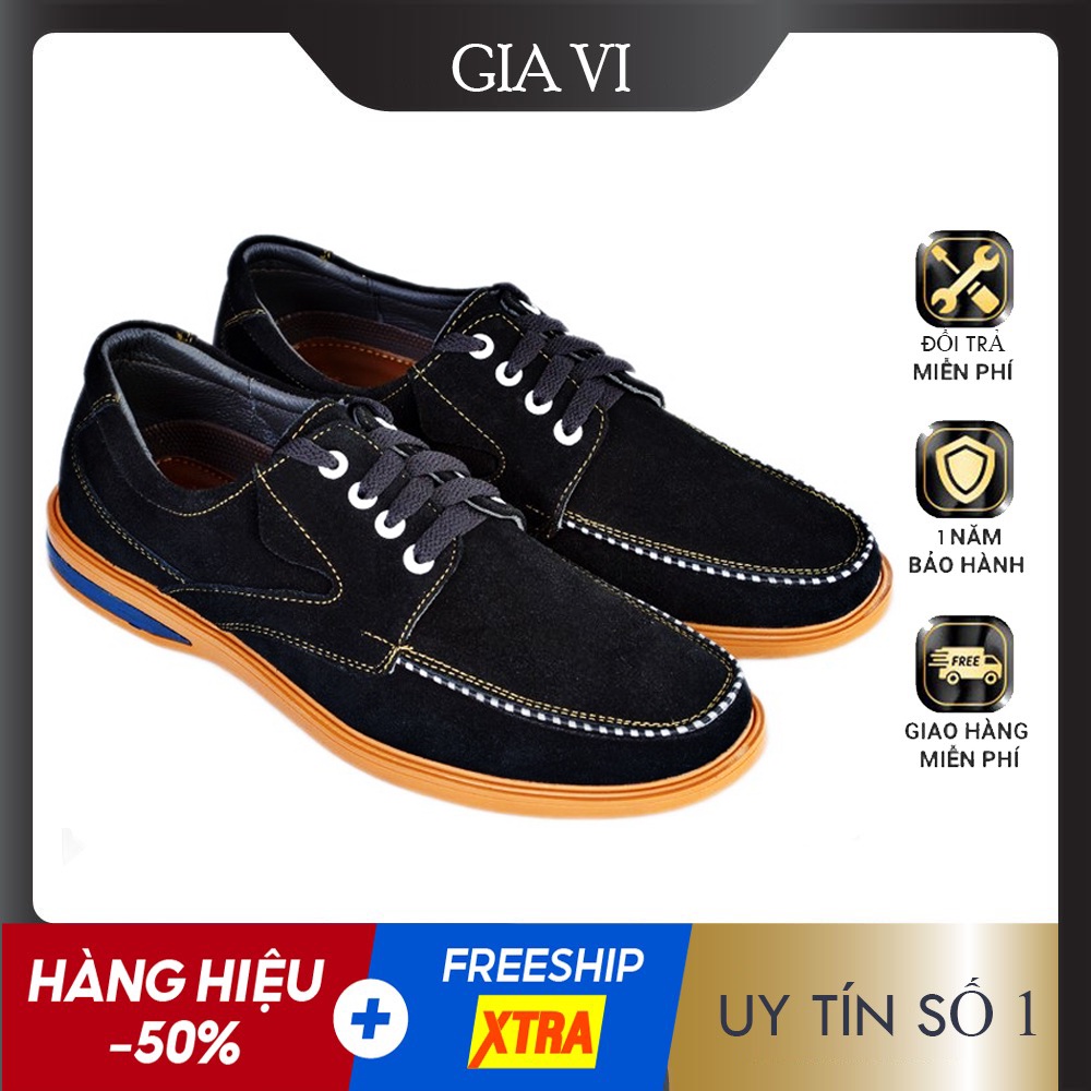 Giày Nam Cá Tính Chất Liệu Da Lộn GIA VI - GN18