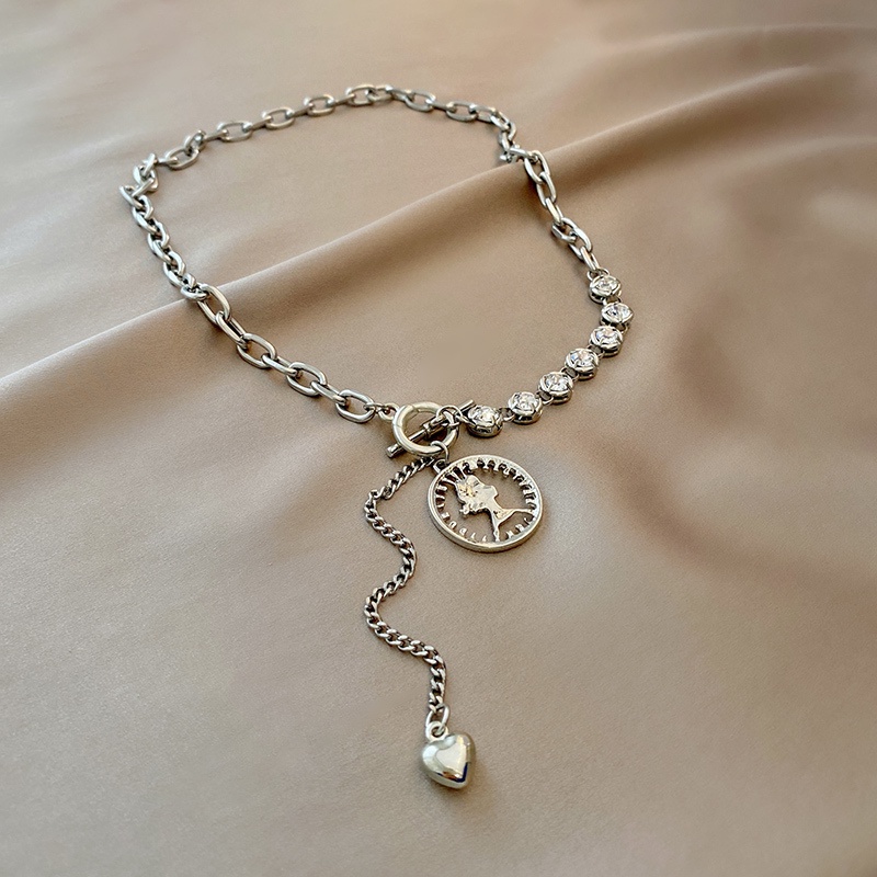 Vòng cổ Mặt Trái Tim Thời Trang Hip Hop Cổ Điển