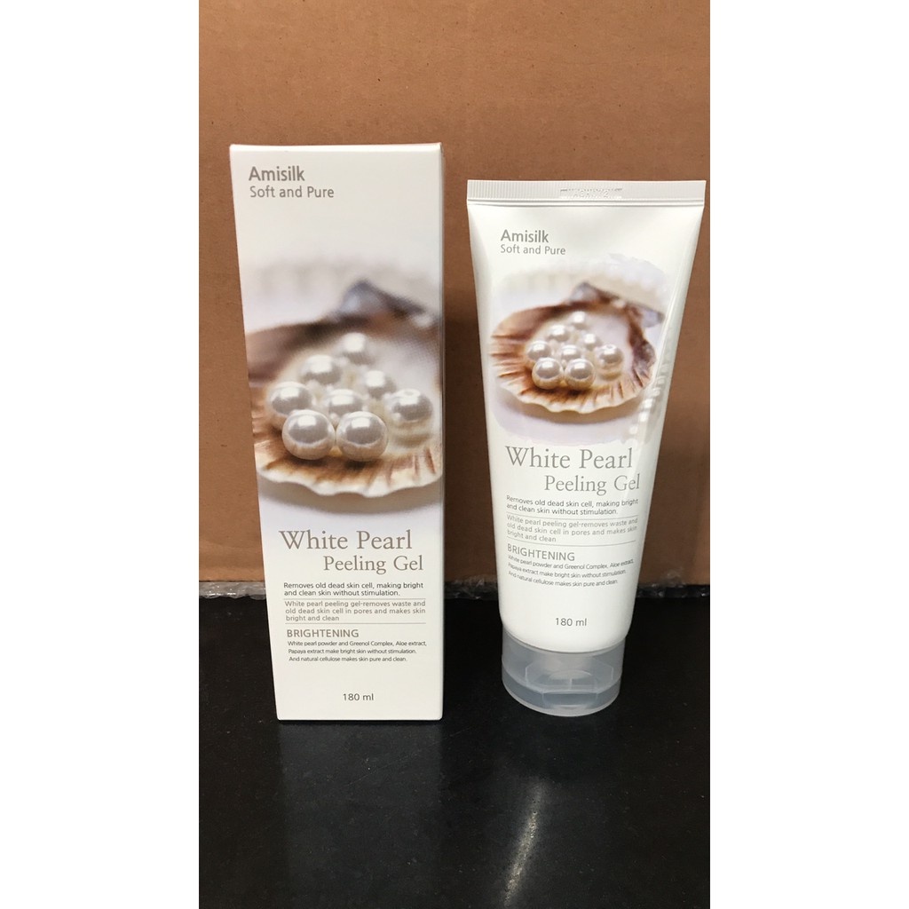 Tẩy Da Chết Amisilk White Pearl Peeling Gel Hàn Quốc - Trắng Da Hiệu Quả Từ Thiên Nhiên