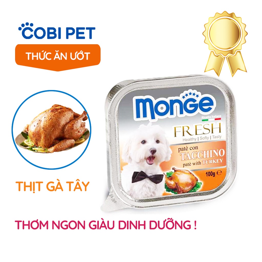 Pate Cho Chó MONGE Nhiều Vị Hộp 100g