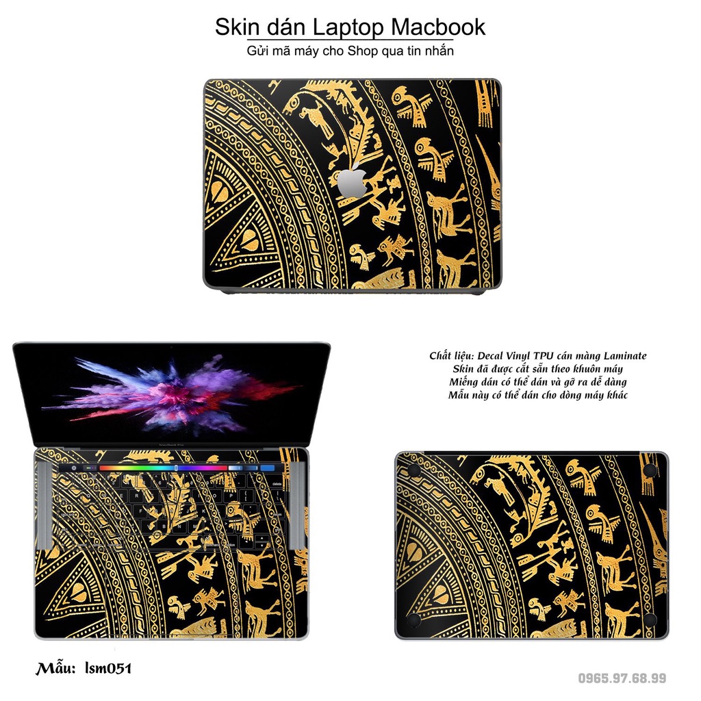 Skin dán Macbook mẫu Trống Đồng Đông Sơn - lsm051 (đã cắt sẵn, inbox mã máy cho shop)