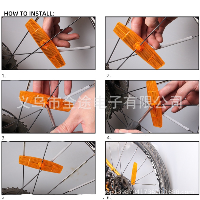 Kẹp Phản Quang Toopre Gắn Căm Xe Đạp