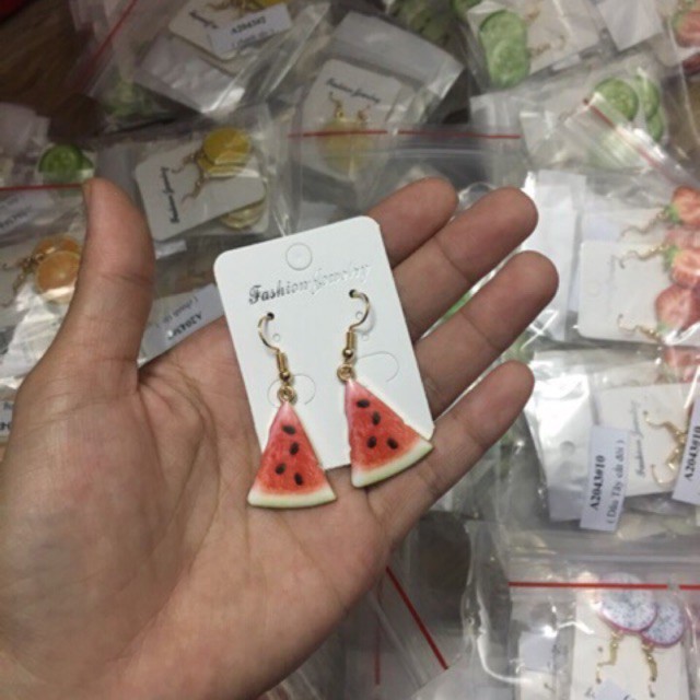 Bông Tai Hình Các Loại Qủa Siêu Cá Tính.