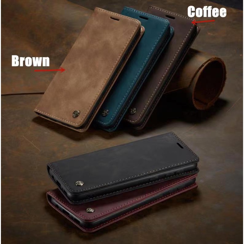 Bao Da Điện Thoại Nắp Lật Từ Tính CaseMe Cho Xiaomi Mi 9 Mi 9T Mi 10T Mi 11 Mi 11T Mi 12 12X 12S 12T Pro Lite