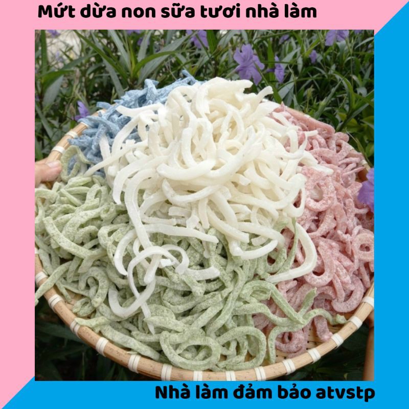 Mứt dừa non sữa tươi nhà làm ngọt dẽo 500g