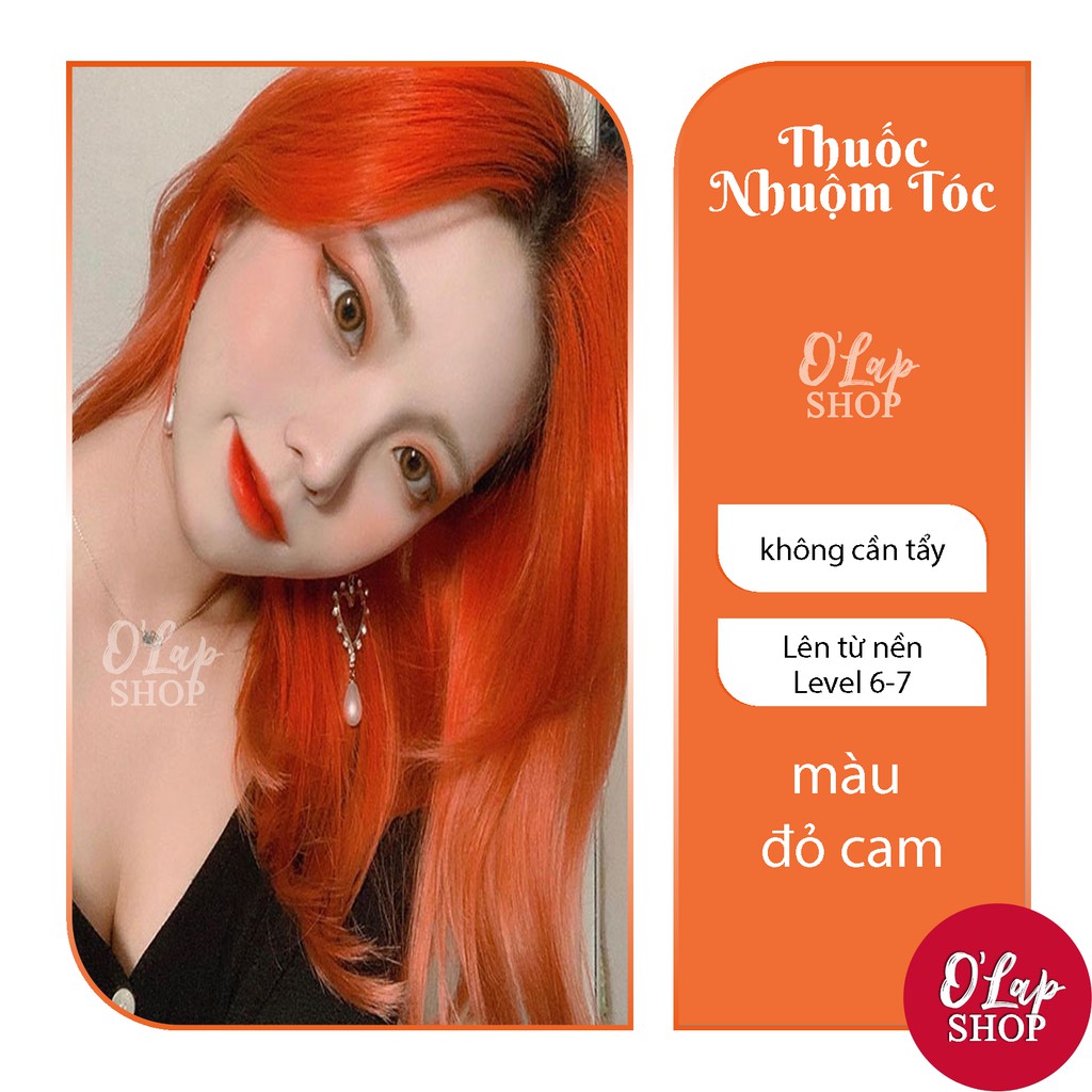 Thuốc nhuộm tóc cam đào san hô không cần tẩy chính hãng OLAP OL-36