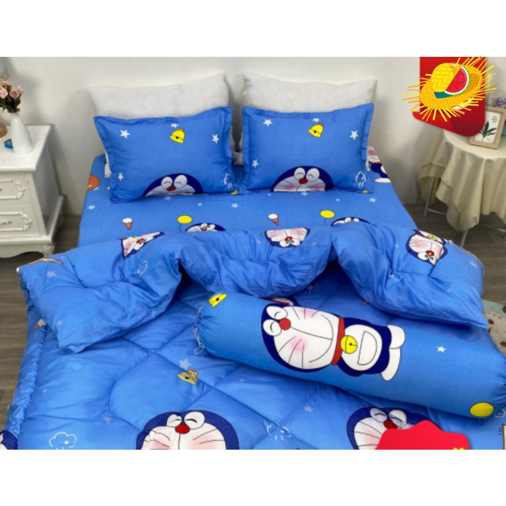Bộ Drap Ga Tặng Kèm 2 Vỏ Gối-1m2x2m,1m6x2m,1m8x2m-mẫu tim hồng xước
