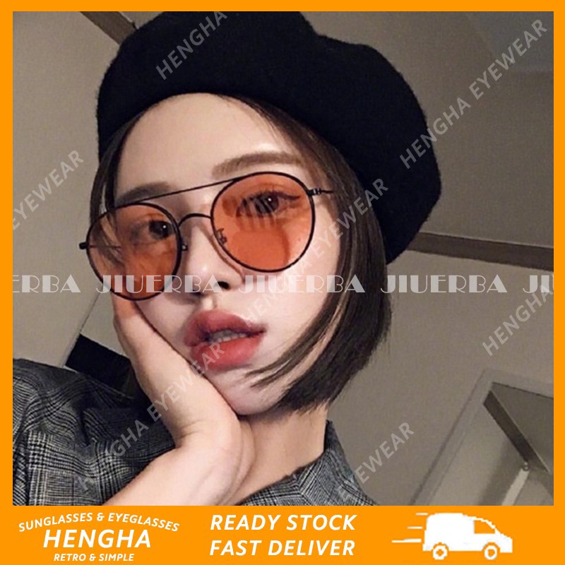 Kính mát thời trang UV400 tròng tròn phong cách Hàn Quốc sành điệu