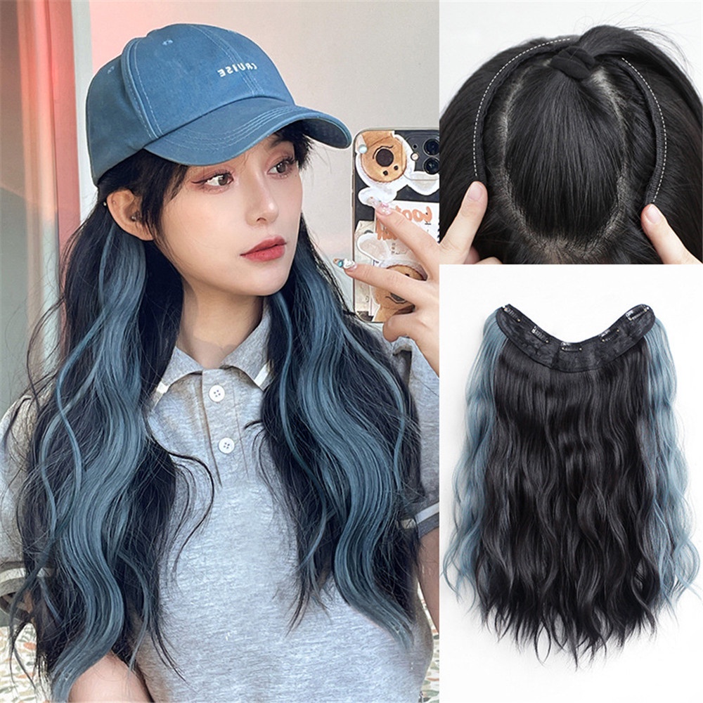 Bộ Tóc Giả Nữ Kiểu Chữ U Xoăn Bồng Bềnh Tự Nhiên Thoải Mái Thời Trang Hàn Quốc