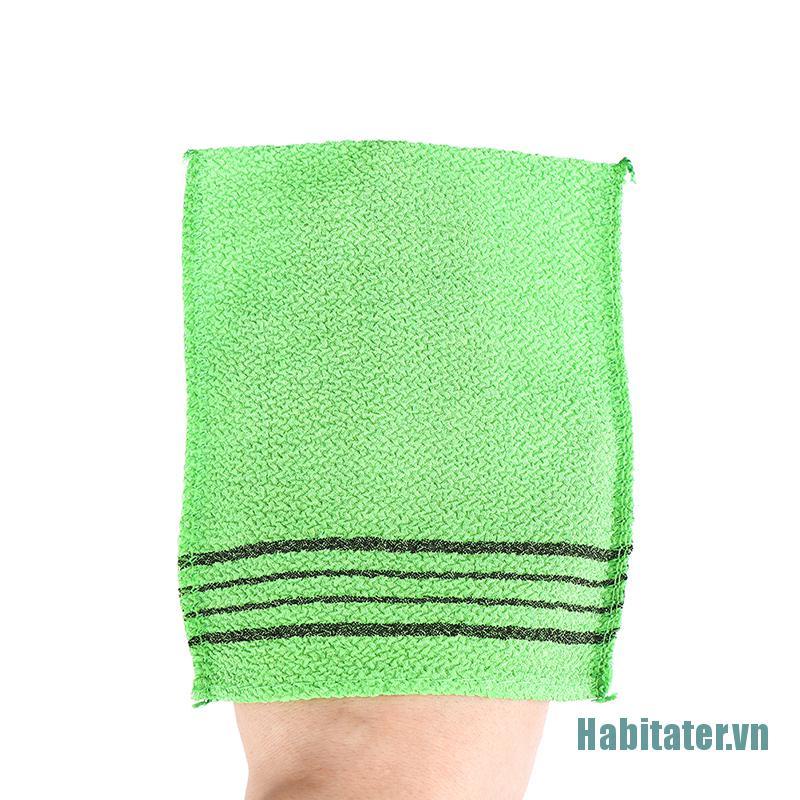 【Habitater】Double-sided Towel Exfoliating Bath Washcloth Body Scrub Shower Towel Portable