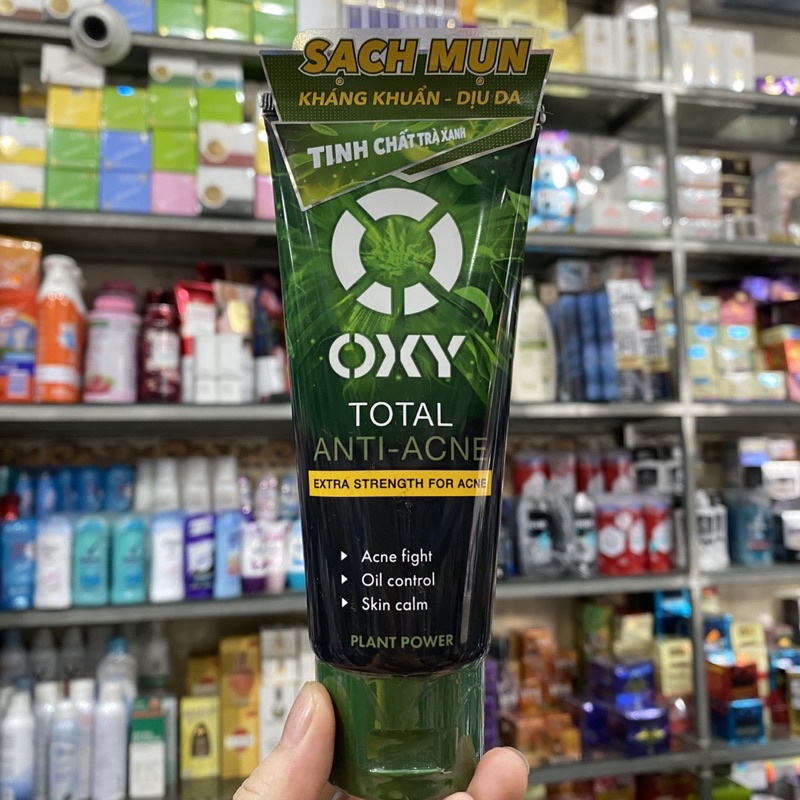 Kem rửa mặt Oxy Total Anti-Acne làm dịu da kiểm soát nhờn sạch khuẩn mụn 100g
