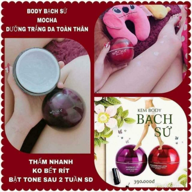 [GIAM GIÁ] Kem dưỡng trắng da Body Bạch sứ 2h ngày+ đêm MOCHA